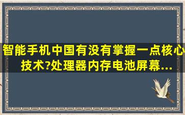 智能手机,中国有没有掌握一点核心技术?处理器、内存、电池、屏幕、...