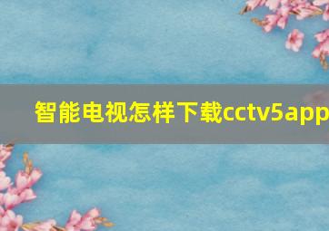 智能电视怎样下载cctv5app