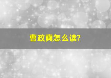 曹政奭怎么读?