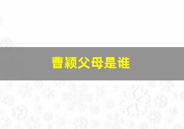 曹颖父母是谁