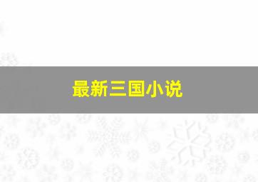 最新三国小说