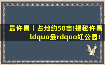 最许昌丨占地约50亩!揭秘许昌“最”红公园!