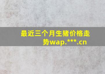 最近三个月生猪价格走势wap.***.cn