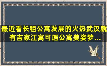 最近看长租公寓发展的火热,武汉就有吉家江寓、可遇公寓、美姿梦、...