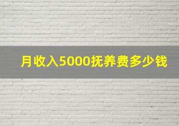 月收入5000抚养费多少钱