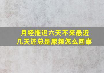 月经推迟六天不来最近几天还总是尿频怎么回事