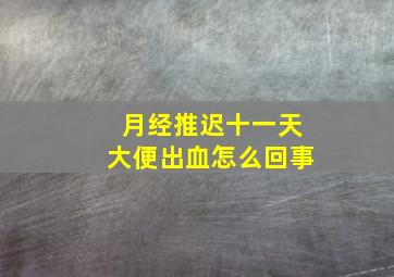 月经推迟十一天,大便出血怎么回事