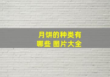 月饼的种类有哪些 图片大全