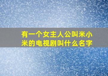 有一个女主人公叫米小米的电视剧叫什么名字(