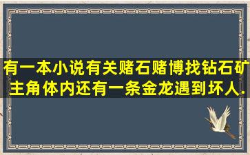 有一本小说有关赌石,赌博,找钻石矿,主角体内还有一条金龙,遇到坏人...