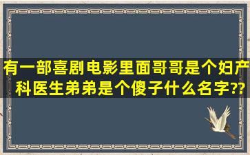 有一部喜剧电影,里面哥哥是个妇产科医生,弟弟是个傻子,什么名字???