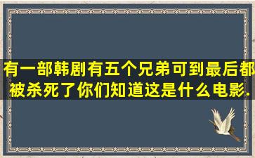 有一部韩剧有五个兄弟,可到最后都被杀死了。你们知道这是什么电影...