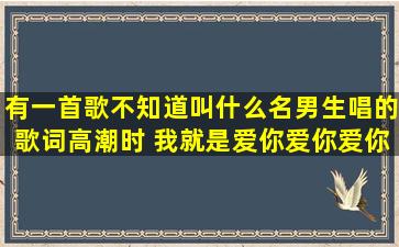 有一首歌不知道叫什么名,男生唱的,歌词高潮时 我就是爱你爱你爱你爱...