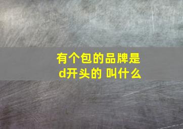 有个包的品牌是d开头的 叫什么