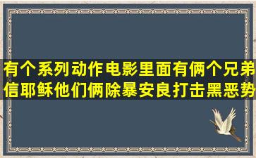 有个系列动作电影里面有俩个兄弟信耶稣他们俩除暴安良打击黑恶势力