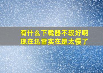 有什么下载器不较好啊,现在迅雷实在是太慢了。