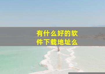 有什么好的软件下载地址么