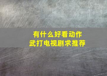 有什么好看动作武打电视剧(求推荐