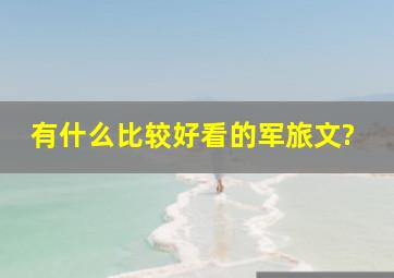 有什么比较好看的军旅文?