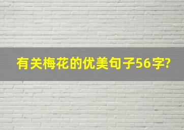 有关梅花的优美句子56字?