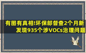 有图有真相!环保部督查2个月新发现935个涉VOCs治理问题