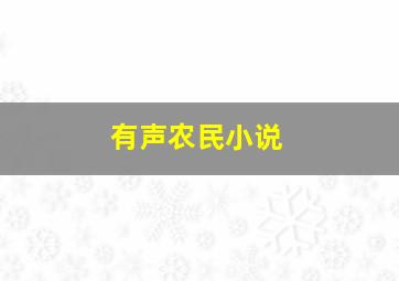 有声农民小说