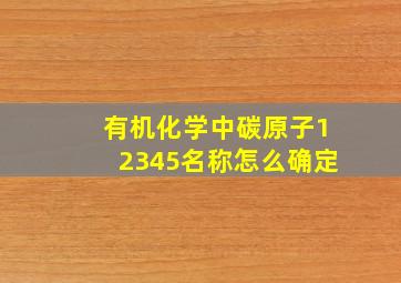 有机化学中碳原子12345名称怎么确定