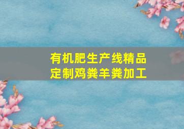 有机肥生产线精品定制鸡粪羊粪加工