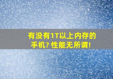 有没有1T以上内存的手机? 性能无所谓!