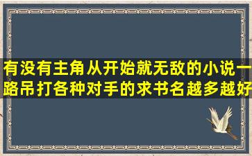 有没有主角从开始就无敌的小说,一路吊打各种对手的,求书名,越多越好。