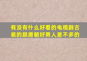 有没有什么好看的电视剧古装的跟唐朝好男人差不多的