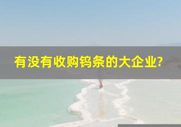 有没有收购钨条的大企业?