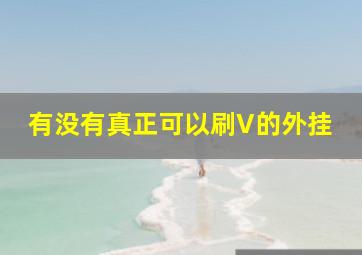 有没有真正可以刷V的外挂