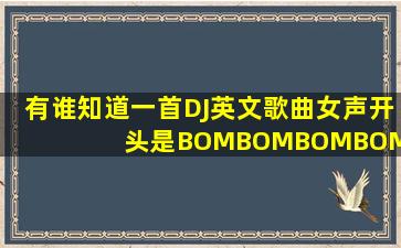 有谁知道一首DJ英文歌曲,女声。开头是BOMBOMBOMBOM轻声连续...