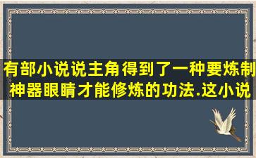 有部小说说主角得到了一种要炼制神器眼睛才能修炼的功法.这小说叫...