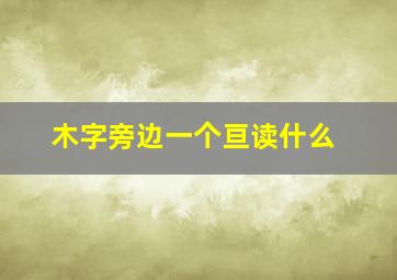 木字旁边一个亘读什么