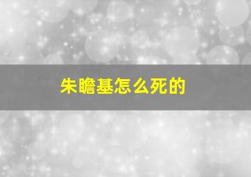 朱瞻基怎么死的