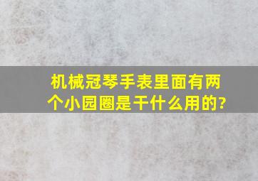 机械冠琴手表里面有两个小园圈是干什么用的?