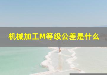 机械加工M等级公差是什么