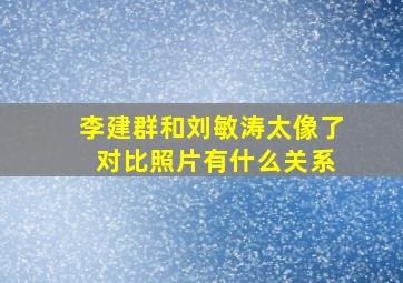 李建群和刘敏涛太像了 对比照片有什么关系