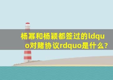 杨幂和杨颖都签过的“对赌协议”是什么?