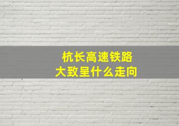 杭长高速铁路大致呈什么走向