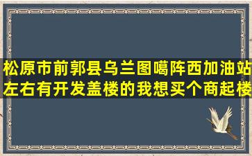 松原市前郭县乌兰图噶阵西加油站左右有开发盖楼的,我想买个商起楼...