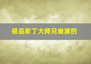 极品家丁大师兄谁演的