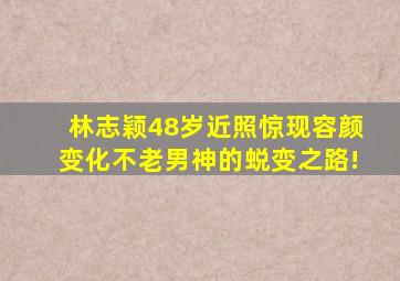 林志颖48岁近照惊现容颜变化,不老男神的蜕变之路!