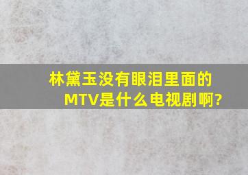 林黛玉没有眼泪里面的MTV是什么电视剧啊?