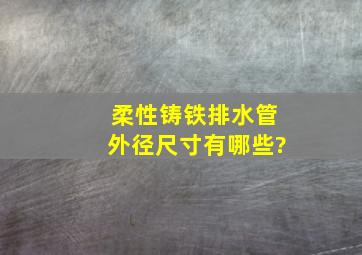 柔性铸铁排水管外径尺寸有哪些?