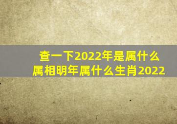 查一下2022年是属什么属相,明年属什么生肖2022