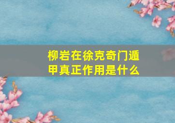 柳岩在徐克《奇门遁甲》真正作用是什么(