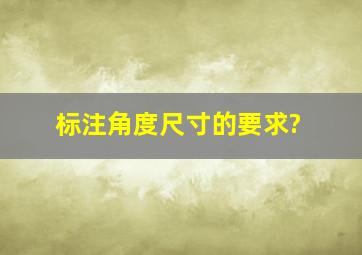 标注角度尺寸的要求?